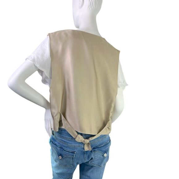 Handwoven Alpaca Wool Striped Vest New Mexico Valle del Viento Weaving Studio L - Picture 7 of 14